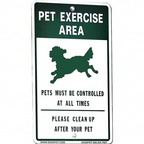 DOGIPOT - Pet Waste Station Accessories Type: Reflective Pet Sign Material: Aluminum - Exact Tool & Supply