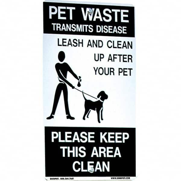 DOGIPOT - Pet Waste Station Accessories Type: Reflective Pet Sign Material: Aluminum - Exact Tool & Supply