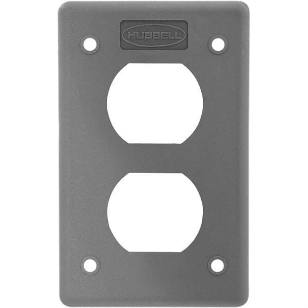 Hubbell Wiring Device-Kellems - Electrical Outlet Box & Switch Box Accessories Accessory Type: Box Cover Material: Thermoplastic - Exact Tool & Supply