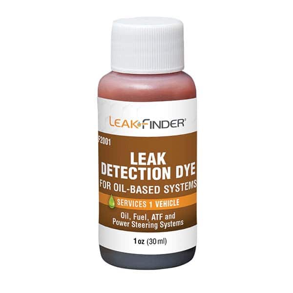 Leak Finder - Automotive Leak Detection Dyes Applications: Engine Oil; Transmission Fluid; Fuel Container Size: 1 oz. - Exact Tool & Supply