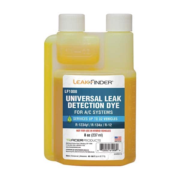 Leak Finder - Automotive Leak Detection Dyes Applications: Refrigeration Container Size: 8 oz. - Exact Tool & Supply