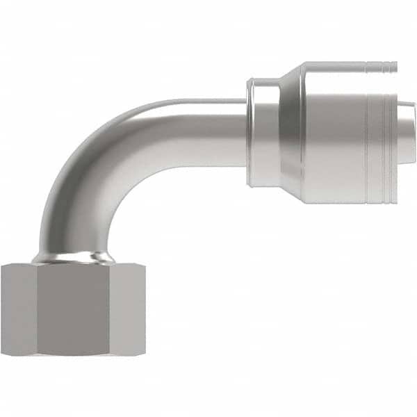 Eaton - Hydraulic Hose Fittings & Couplings Type: Female Swivel DIN 24 Seat 90 Light Hose Diameter: 25/64 (Inch) - Exact Tool & Supply