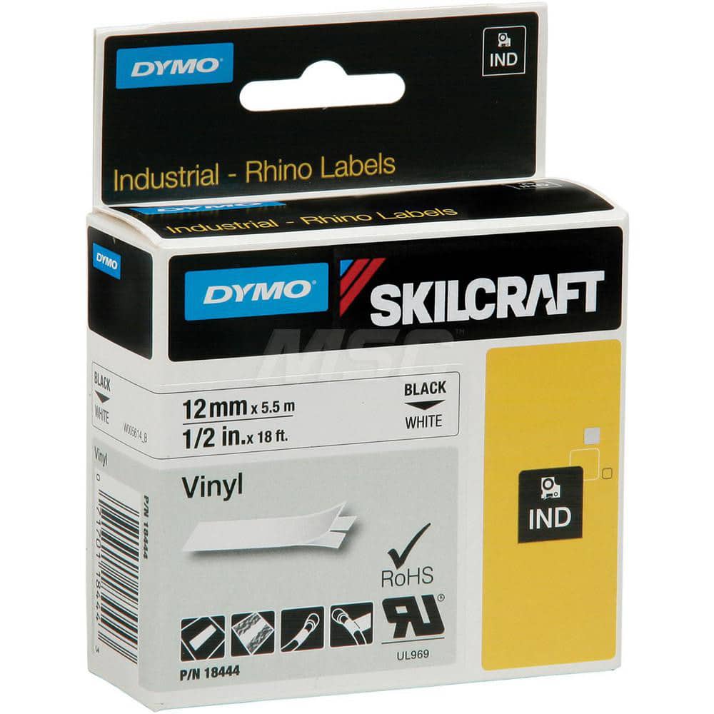 Ability One - Labels, Ribbons & Tapes; Type: Label ; Color: Black; White ; For Use With: Thermal Printers ; Width (Inch): 1/8 - Exact Tool & Supply
