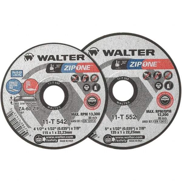 WALTER Surface Technologies - Depressed-Center Wheels Wheel Diameter (Inch): 6 Wheel Thickness (Inch): 1/32 - Exact Tool & Supply
