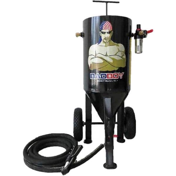 BadBoy Blasters - Portable Sandblasters Tank Height (Inch): 32 Overall Depth (Inch): 15 - Exact Tool & Supply