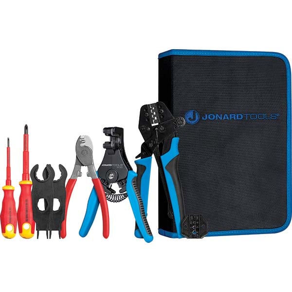 Jonard Tools - Crimpers Type: Solar Panel Crimping Tool Kit Capacity: 14, 12, or 10 AWG - Exact Tool & Supply