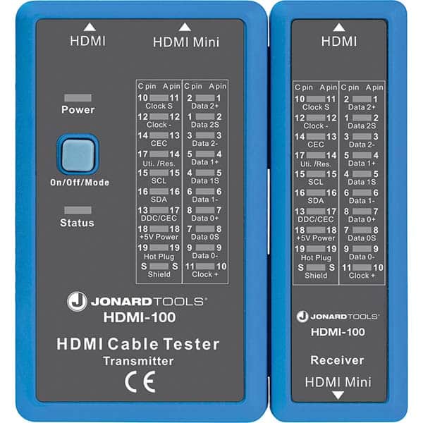 Jonard Tools - Cable Testers Cable Type: HDMI; Mini HDMI Display Type: No Screen - Exact Tool & Supply
