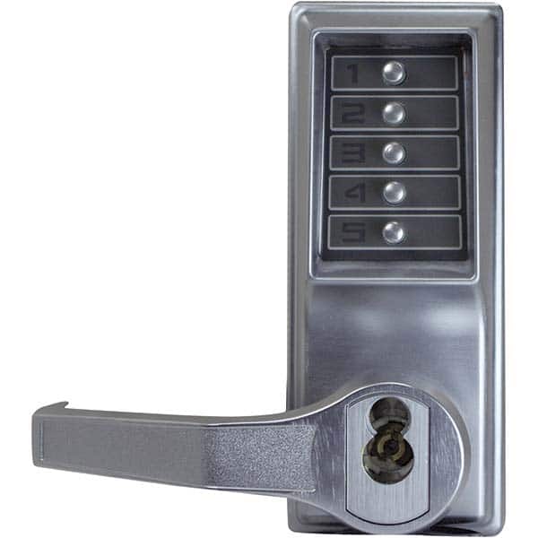 Simplex - Lever Locksets Type: Push-button Lock Door Thickness: 1-3/4 - Exact Tool & Supply