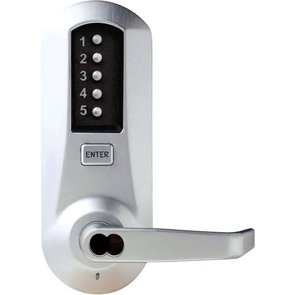 Simplex - Lever Locksets Type: Push-button Lock Door Thickness: 1-3/4 - Exact Tool & Supply