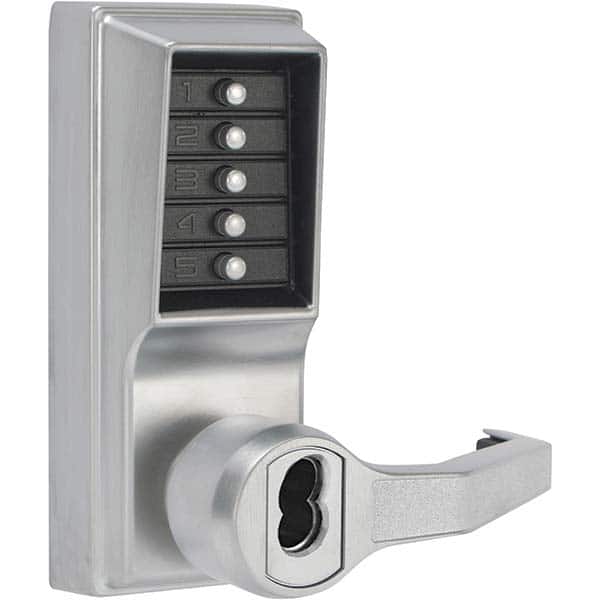 Simplex - Lever Locksets Type: Push-button Lock Door Thickness: 1-3/4 - Exact Tool & Supply