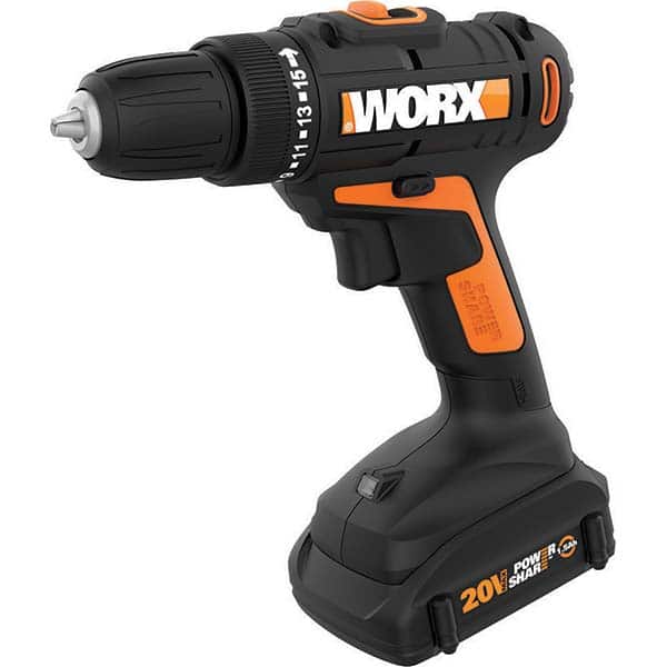 Worx - Cordless Drills Battery Voltage: 20 Battery Chemistry: Lithium-Ion - Exact Tool & Supply