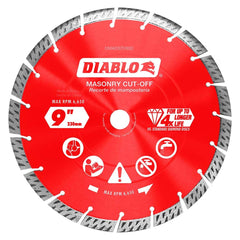 Freud - Wet & Dry-Cut Saw Blades; Blade Diameter (Inch): 9 ; Blade Material: Diamond-Tipped ; Arbor Style: Standard Round ; Arbor Hole Diameter (Inch): 5/8; 7/8 ; Arbor Hole Diameter (Decimal Inch): 5/8; 7/8 ; Application: Cutting Masonry - Exact Tool & Supply