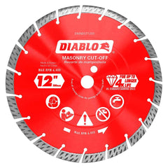 Freud - Wet & Dry-Cut Saw Blades; Blade Diameter (Inch): 12 ; Blade Material: Diamond-Tipped ; Arbor Style: Standard Round ; Arbor Hole Diameter (Inch): 1; 0.7874 ; Arbor Hole Diameter (Decimal Inch): 1; 0.7874 ; Application: Cutting Masonry - Exact Tool & Supply
