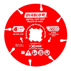 Freud - Wet & Dry-Cut Saw Blades; Blade Diameter (Inch): 4-1/2 ; Blade Material: Diamond-Tipped ; Arbor Style: X-LOCK ; Arbor Hole Diameter (Inch): 7/8 ; Arbor Hole Diameter (Decimal Inch): 7/8 ; Application: Metal Cutting - Exact Tool & Supply