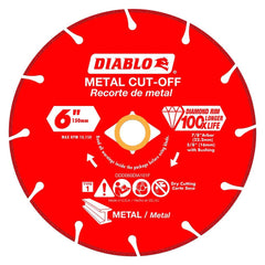 Freud - Wet & Dry-Cut Saw Blades; Blade Diameter (Inch): 6 ; Blade Material: Diamond-Tipped ; Arbor Style: Standard Round ; Arbor Hole Diameter (Inch): 5/8; 7/8 ; Arbor Hole Diameter (Decimal Inch): 5/8; 7/8 ; Application: Metal Cutting - Exact Tool & Supply