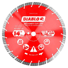 Freud - Wet & Dry-Cut Saw Blades; Blade Diameter (Inch): 14 ; Blade Material: Diamond-Tipped ; Arbor Style: Standard Round ; Arbor Hole Diameter (Inch): 1; 0.7874 ; Arbor Hole Diameter (Decimal Inch): 1; 0.7874 ; Application: Cutting Masonry - Exact Tool & Supply