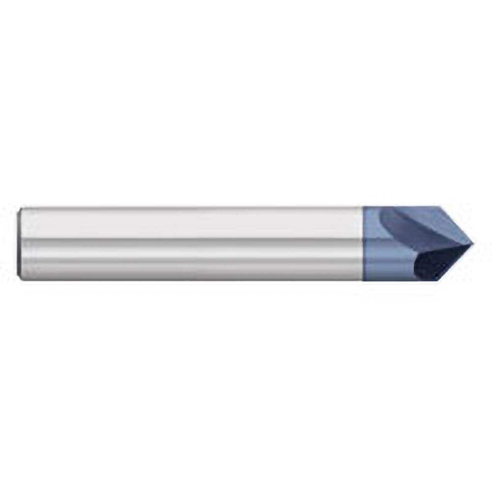 Titan USA - Chamfer Mills; Cutter Head Diameter (Inch): 5/16 ; Included Angle B: 60 ; Included Angle A: 60 ; Chamfer Mill Material: Solid Carbide ; Chamfer Mill Finish/Coating: AlTiN ; Overall Length (Inch): 2-1/2 - Exact Tool & Supply