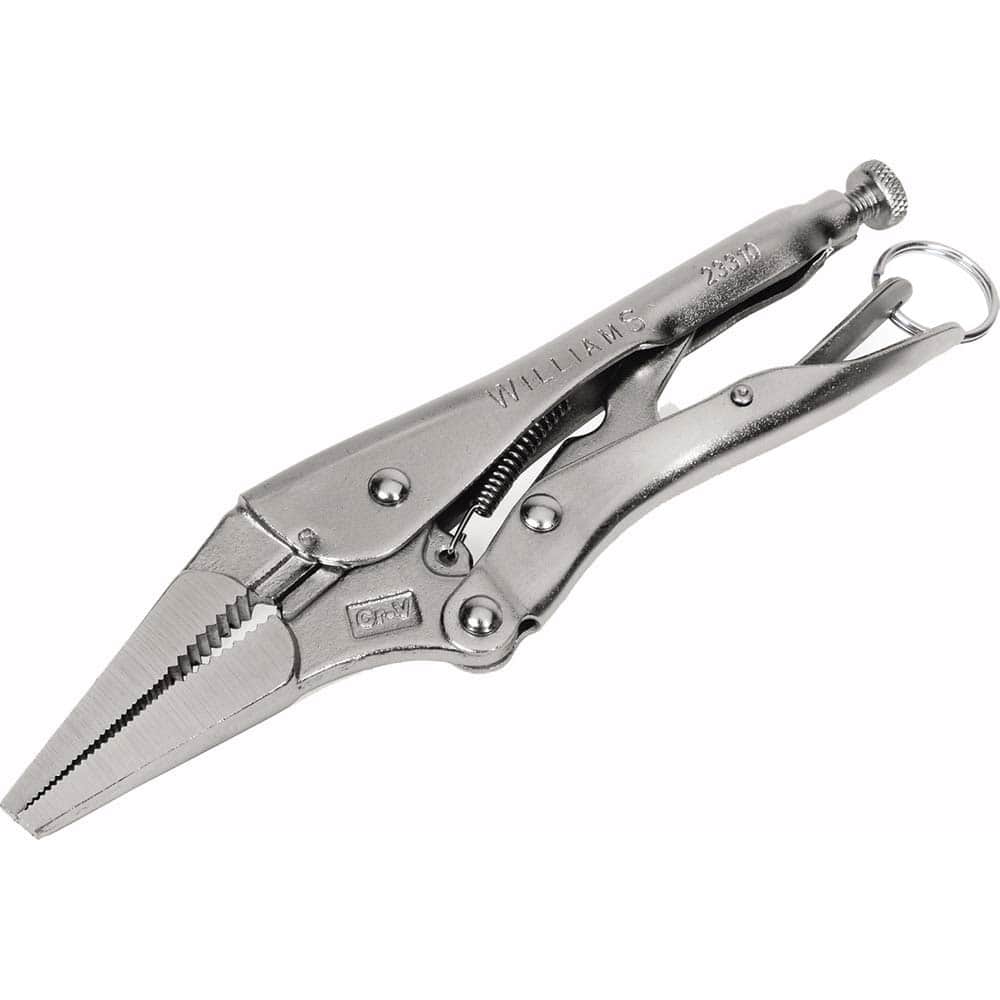 Williams - Locking Pliers; Plier Type: Locking Pliers; Long Nose Pliers ; Jaw Style: Long Jaw; Serrated Jaw; Straight Jaw ; Overall Length Range: 7" - Exact Tool & Supply