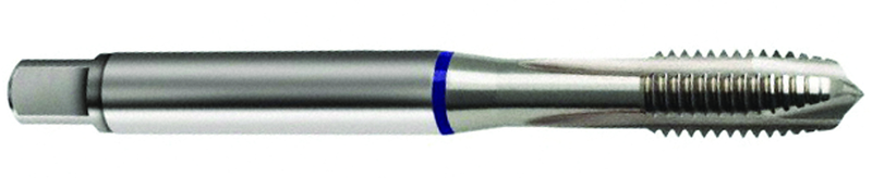 3/8-16 Dia. - 2B - 4 FL - Cobalt Semi-Bott White Ring Tap - Blk-Ox FORM-C DIN 371 - Exact Tool & Supply