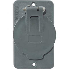 Hubbell Wiring Device-Kellems - Electrical Outlet Box & Switch Box Accessories Accessory Type: Box Cover Material: PBT Resin - Exact Tool & Supply