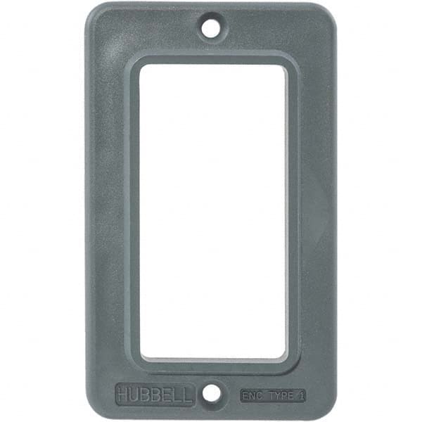 Hubbell Wiring Device-Kellems - Electrical Outlet Box & Switch Box Accessories Accessory Type: Box Cover Material: PBT Resin - Exact Tool & Supply