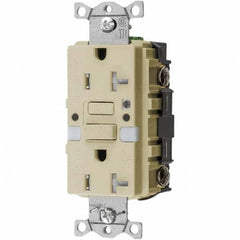 Hubbell Wiring Device-Kellems - GFCI Receptacles Grade: Commercial Color: Ivory - Exact Tool & Supply