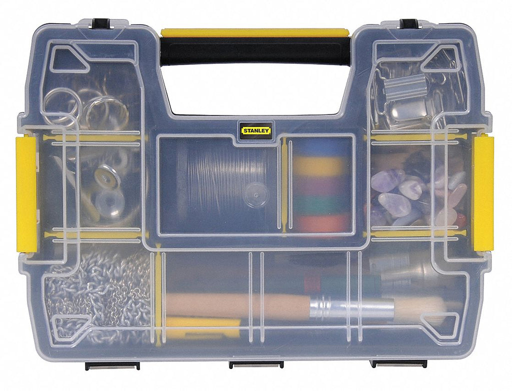 Compartment Box, Black/Yellow, 2-7/8"H x 8-3/5"L x 11-5/8"W, 1EA