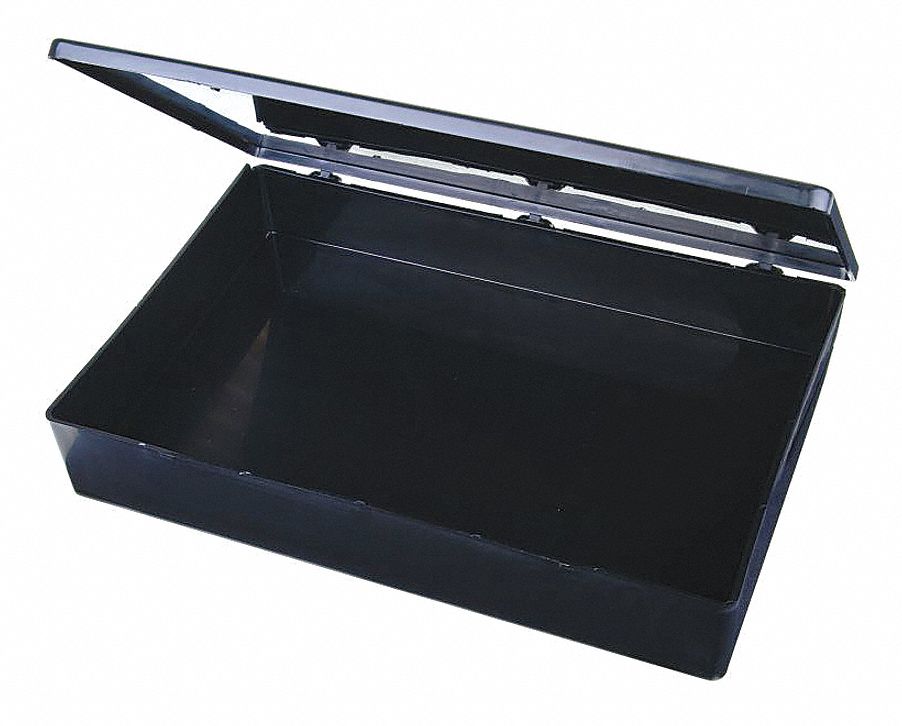 ESD Storage Box, Black, 2-3/8"H x 8-3/4"L x 13"W, 1EA