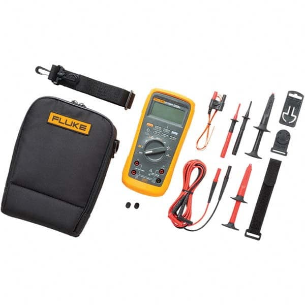 Fluke - Multimeters Multimeter Type: Digital; Digital Clamp Measures: Voltage; Resistance; Frequency; Capacitance; Diode Test; Continuity; Temperature - Exact Tool & Supply