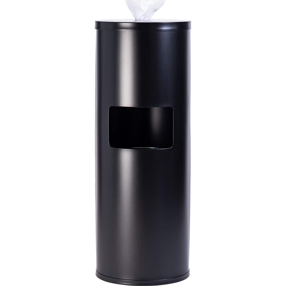 GoodEarth - Wipe Dispensers; For Use With: Wet wipes ; Dispenser Style: Manual ; Color: Black ; Height (Inch): 35-1/2 ; Width (Inch): 13 ; Includes: 7 gallon trash receptacle - Exact Tool & Supply