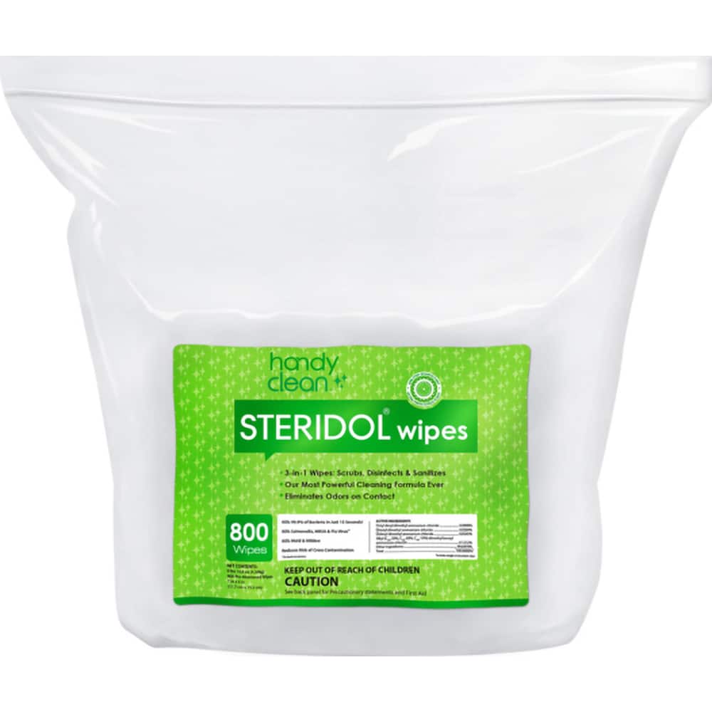 GoodEarth - Wipes; Type: Disinfectant ; Sheet Length (Inch): 7 ; Sheet Width (Inch): 6 ; Sheets per Package: 800 ; Color: White - Exact Tool & Supply