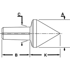 Riten - Lathe Center Points, Tips & Accessories; Product Type: Point ; Center Compatibility: Dead Center ; Point Style: Male ; Maximum Point Diameter (Inch): 1-1/4 ; Minimum Tip Diameter (Inch): 5/8 ; Overall Length (Inch): 3 - Exact Tool & Supply