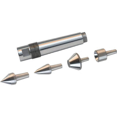 Riten - Dead Centers; Center Type: Solid Center ; Shank Type: Morse Taper ; Shank Taper Size: 5MT ; Point Style: Interchangeable (Not Included) ; Carbide-Tipped: No ; Head Diameter (Inch): 1-1/4 - Exact Tool & Supply