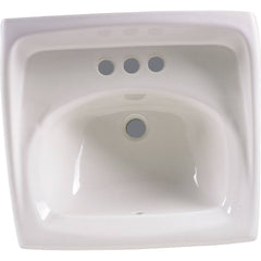 American Standard - Sinks; Type: Wall Hung ; Outside Length: 18-1/4 (Inch); Outside Width: 20-1/2 (Inch); Outside Height: 12-1/8 (Inch); Inside Length: 10 (Inch); Inside Width: 15 (Inch) - Exact Tool & Supply