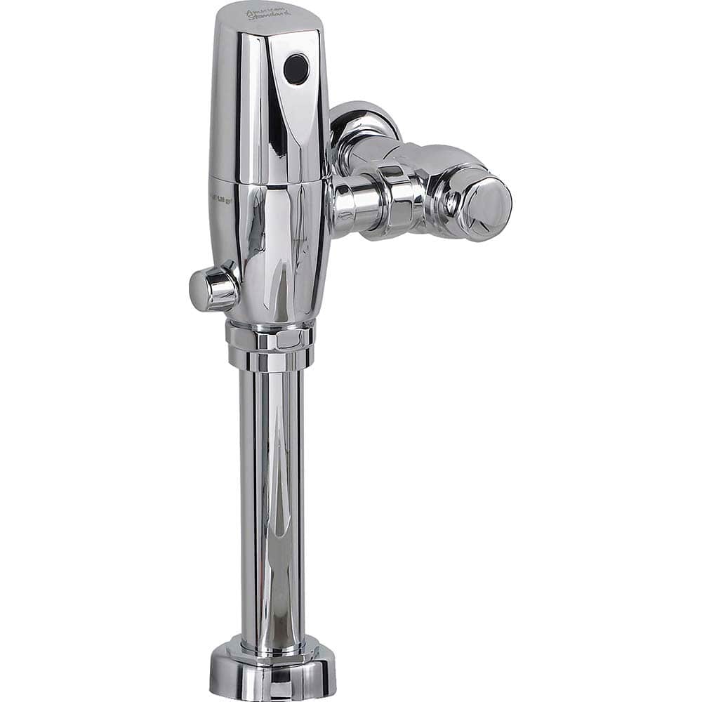 American Standard - Automatic Flush Valves; Type: Touchless Toilet Flush Valve ; Style: Modern ; Gallons Per Flush: 1.28 ; Pipe Size: 1-1/2 (Inch); Spud Coupling Size: 1-1/2 (Inch); Cover Material: Chrome - Exact Tool & Supply