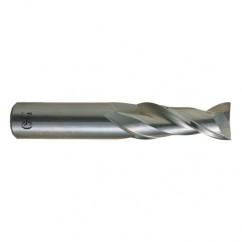1 Dia. x 5 Overall Length 2-Flute Square End Solid Carbide SE End Mill-Round Shank-Center Cutting-Uncoated - Exact Tool & Supply