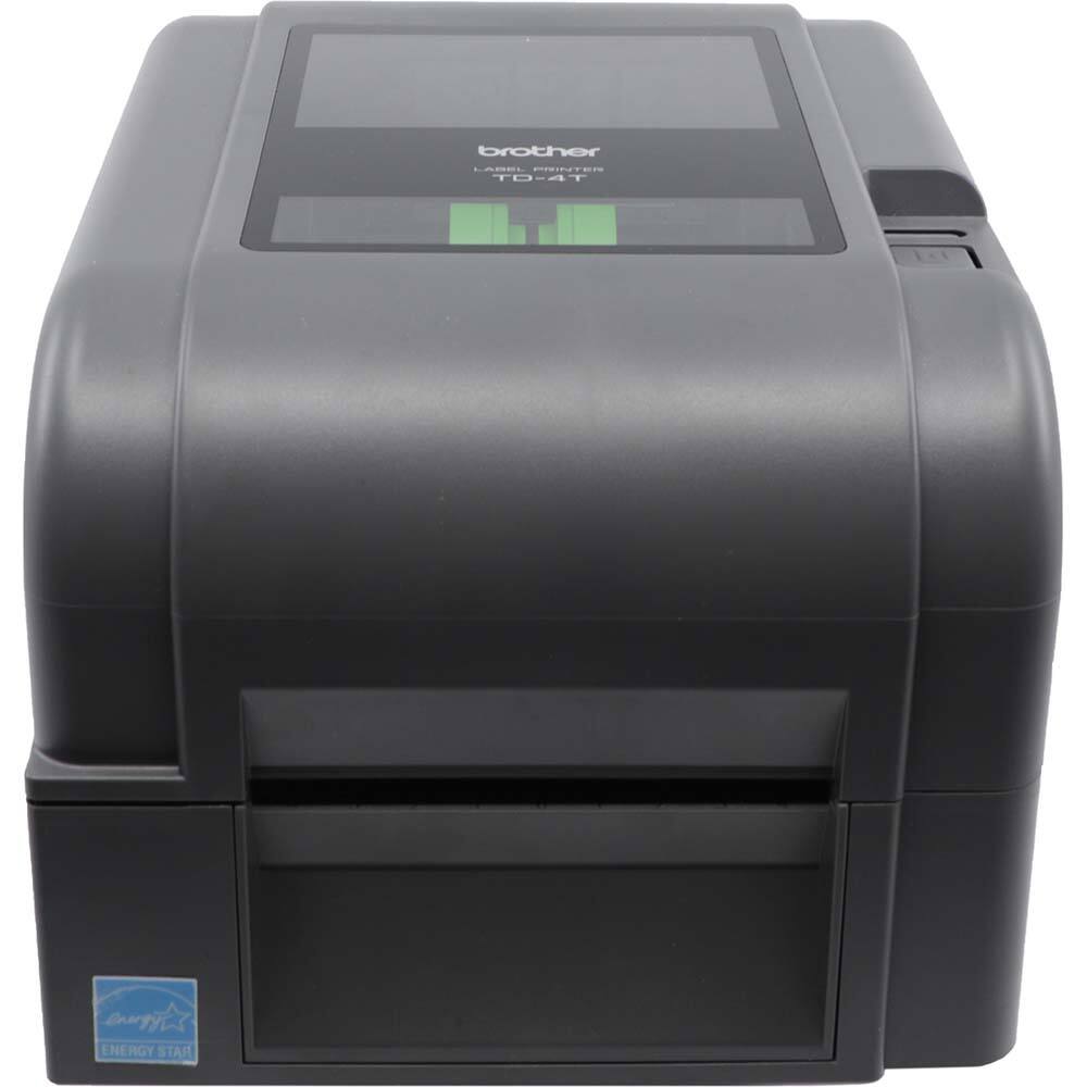 Brother - Electronic Label Makers; Type: Desktop Printer ; Accessories: 300m Ink Ribbon and 8in OD Media Roll with Optional External Media Roll Holder ; Power Source: 24V DC 2.5A Auto Ranging Power Supply ; Resolution: 300 ; Contents: Printer; USB Cable; - Exact Tool & Supply