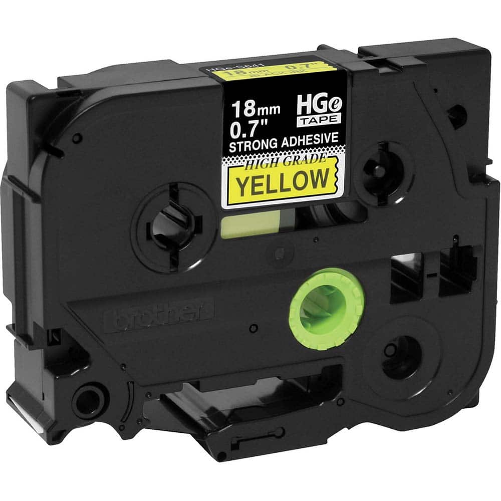 Brother - Labels, Ribbons & Tapes; Type: Label Tape ; Color: Black on Yellow ; For Use With: PT-18RKT; PT-9200PC; PT-9500PC; PT-9700PC; PT-9800PCN; PT-E300; PT-E500; PT-E550W; PT-E800W; PT-P750WVP; PT-P900; PT-P900W; PT-P950NW P-Touch Label Makers ; Widt - Exact Tool & Supply