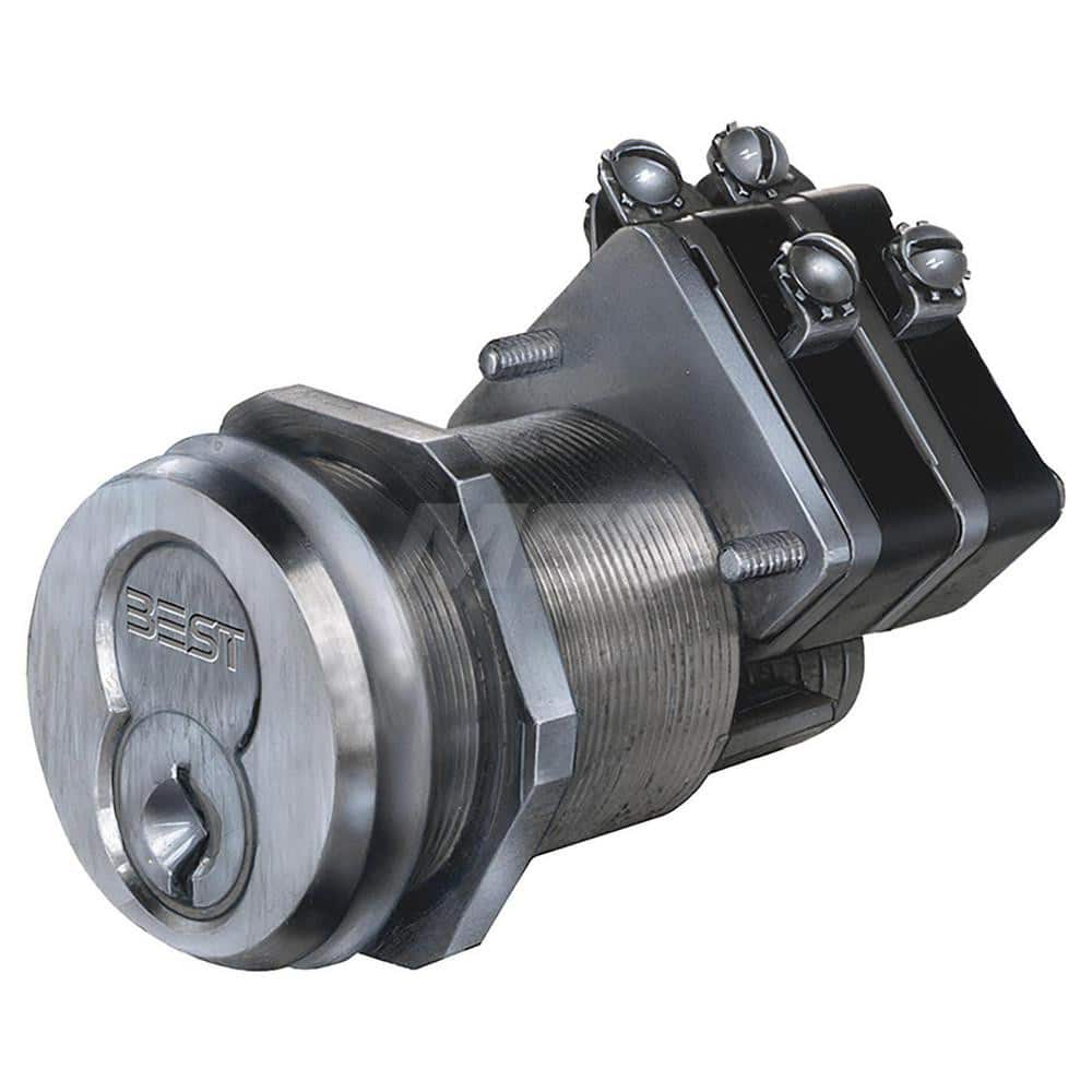 Key Switches; Switch Type: CAM Mount Electric Lock; Switch Sequence: On-Off; Contact Form: SPDT; Actuator Type: Switch; Key; Terminal Type: Screw; For Use With: Electrical Controls; Machines; Electrical Panels; Maximum Operating Temperature (F): 176; Hor