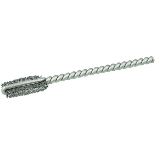 1/4″ Power Tube Brush, .005″ Stainless Steel Wire Fill, 9/16″ Brush Length - Exact Tool & Supply