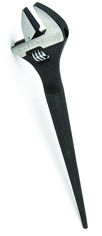#211 - 1-1/4" Opening - 10" OAL - Chrome Vanadium Adjustable Spud Wrench - Exact Tool & Supply