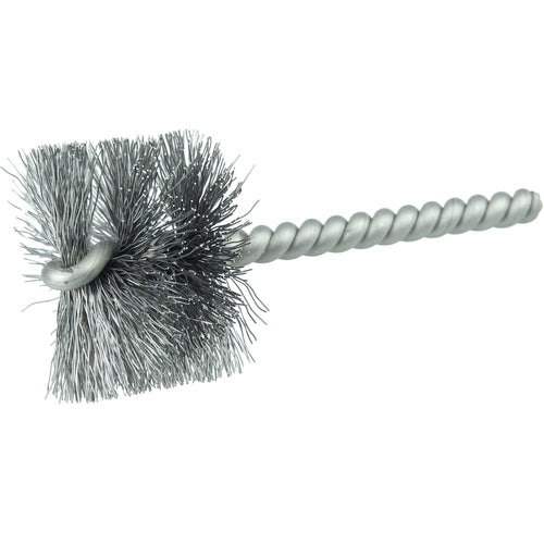 1-1/2″ Power Tube Brush, .0104″ Steel Wire Fill, 1″ Brush Length - Exact Tool & Supply