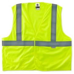8255HL L/XL LIME TREATED POLY VEST - Exact Tool & Supply