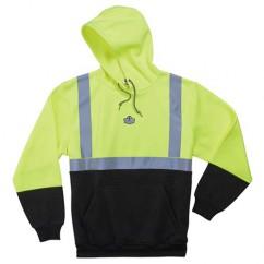 8293 L LIM/BLK HOODED SWEATSHIRT - Exact Tool & Supply