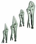 4 Piece - Curved & Straight Jaw Locking Plier Set - Exact Tool & Supply