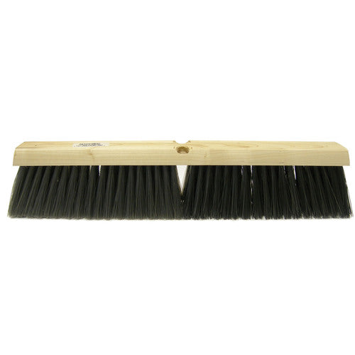 24″ - Black Medium Sweeping Broom Without Handle - Exact Tool & Supply
