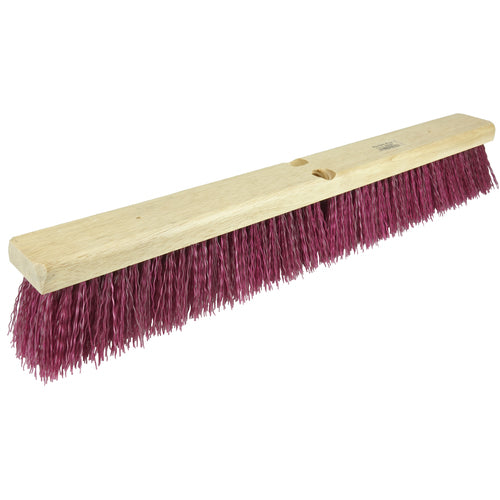 18″ - Red-Brown Heavy Sweeping Broom Without Handle - Exact Tool & Supply