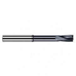 0.0469″ (3/64″) Cutter Diameter × 0.1880″ Flute Length × 0.3750″ (3/8″) Reach Carbide Flat Bottom Counterbore, 4 Flutes, AlTiN Coated - Exact Tool & Supply