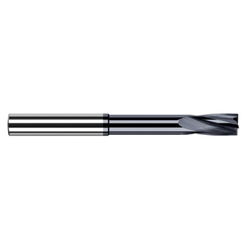 0.0394″ Cutter Diameter × 0.1560″ (5/32″) Flute Length × 0.3130″ Reach Carbide Flat Bottom Counterbore, 4 Flutes, AlTiN Coated - Exact Tool & Supply