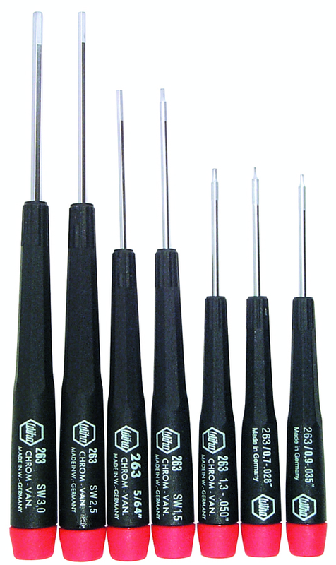 7 Piece - .71mm - 3mm - Precision Hex Screwdriver Metric Set - Exact Tool & Supply